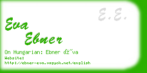 eva ebner business card